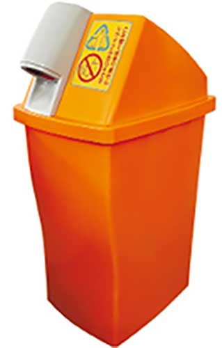 缶、ペットボトルの回収容器の写真