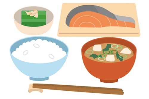 一汁三菜のイラスト