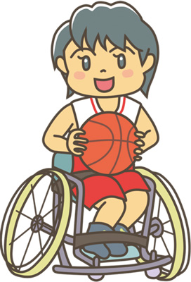 車いすバスケットボール選手 イラスト