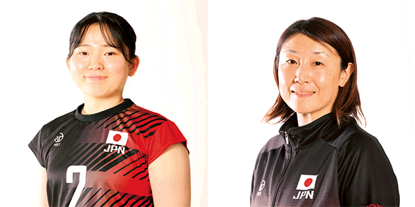 デフバレー選手 平岡早百合氏とデフバレー監督 狩野美雪氏の写真