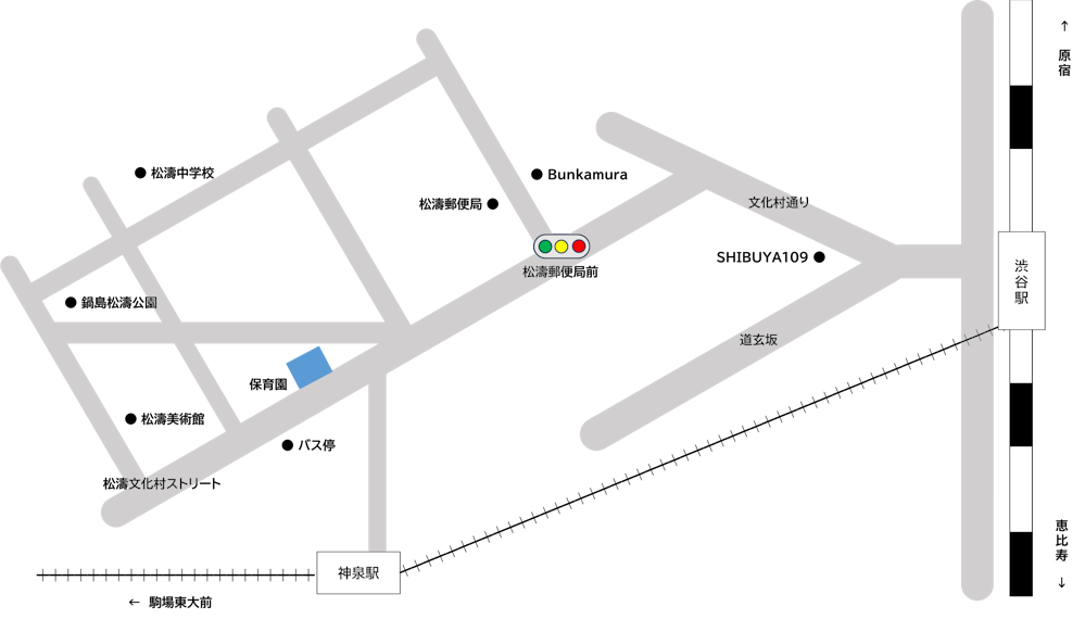 大向保育園周辺の地図