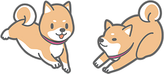 首輪をつけた犬のイラスト