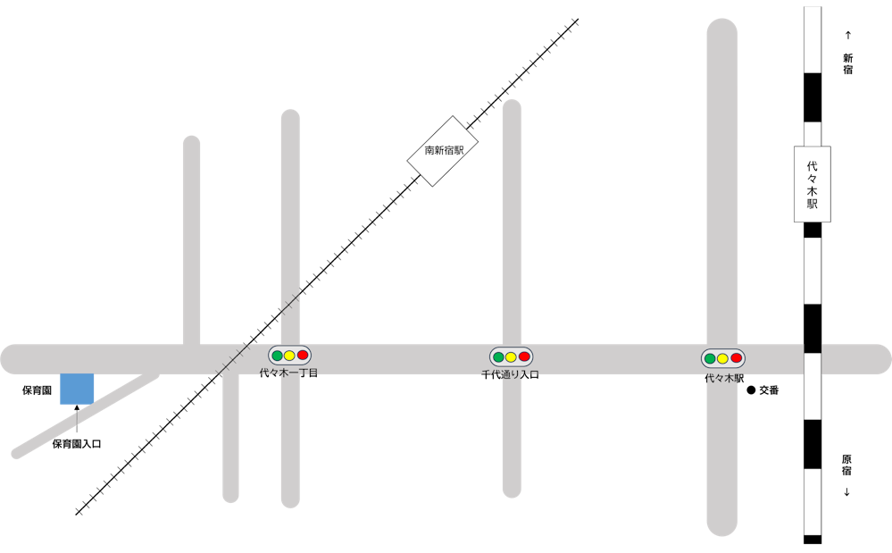 代々木保育園周辺の地図