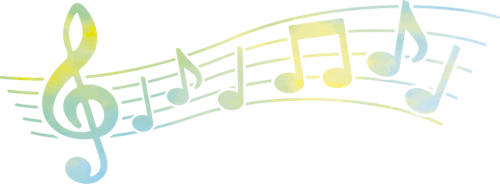 音符やト音記号のイラスト