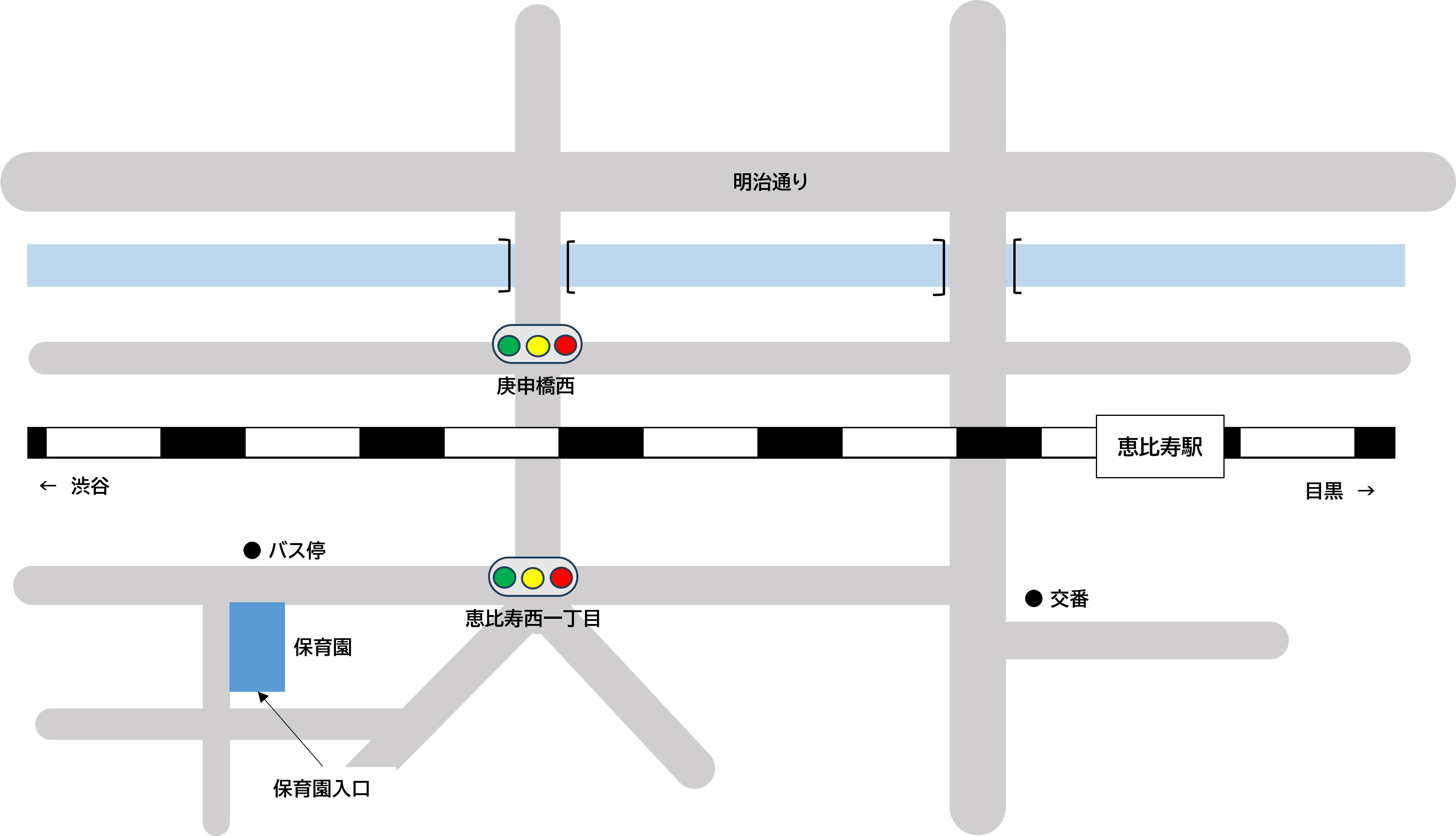 恵比寿保育園周辺の地図の画像