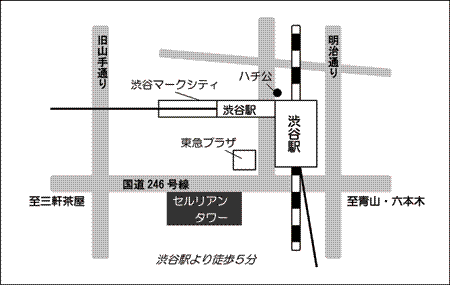 ポピンズキッズルーム周辺地図。渋谷駅から徒歩5分。