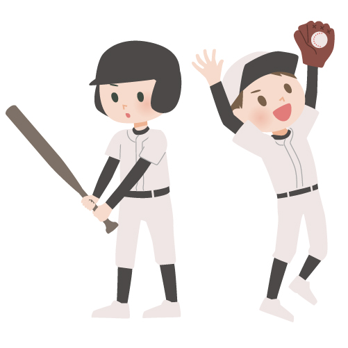 野球少年のイラスト